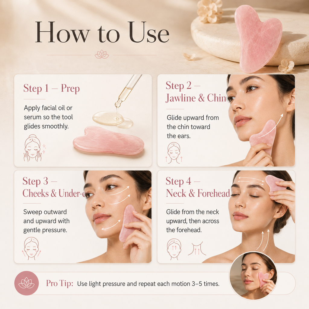 Jade Gua Sha Stone Set