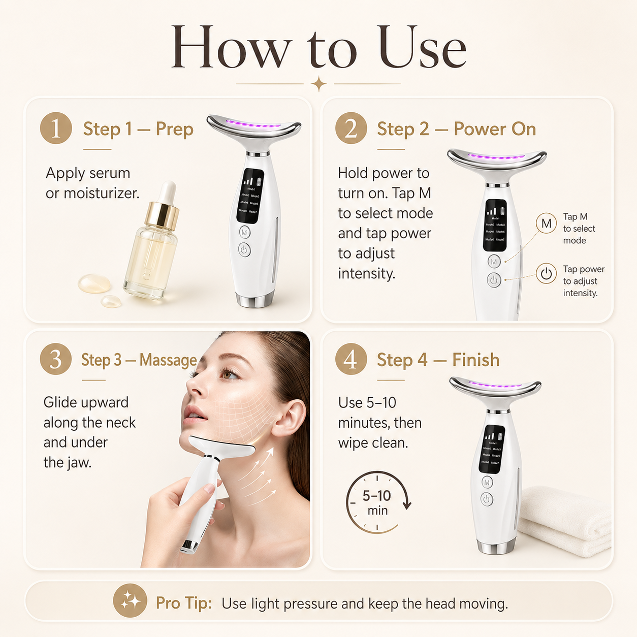 7-Color LED Therapy Massager